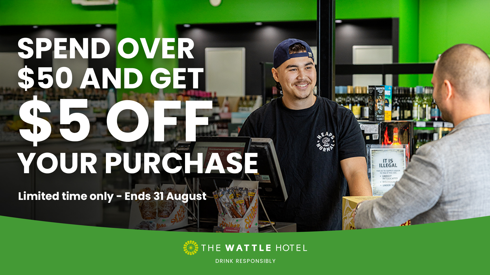 Spend & Save at The Wattle Hotel Bottle’o